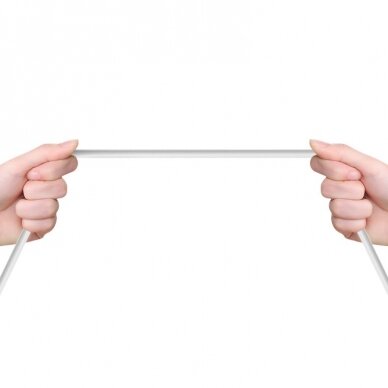 Dudao USB Type C data charging kabelis 2.1A 1m Baltas (L4T 1m baltas) 10 Dudao USB Type C data charging kabelis 2.1A 1m Baltas (L4T 1m baltas) 10