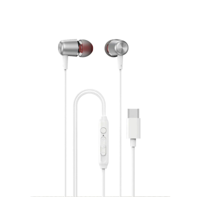 Dudao X1PROT in-ear laidinės USB-C ausinės 1.2 m – baltas