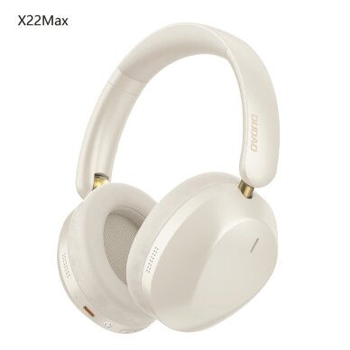 Belaidės ausinės Dudao X22 Max On-Ear Bluetooth su ANC – smėlio spalvos Belaidės ausinės Dudao X22 Max On-Ear Bluetooth su ANC – smėlio spalvos