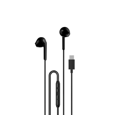 Dudao X3C in-ear laidinės USB-C ausinės 1.2 m – juodas