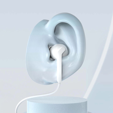 Dudao X3C+ in-ear laidinės USB-C ausinės 1.2 m – baltas 3