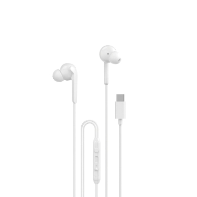 Dudao X3C+ in-ear laidinės USB-C ausinės 1.2 m – baltas