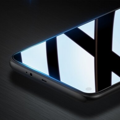 Ekrano apsauginis stiklas su rėmeliu, tinka su dėklu Dux Ducis 10D Tempered Glass 9H Redmi Note 9T 5G juodas 5