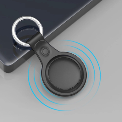Dux Ducis 4pcs set Silikoninis flexible cover keychain loop Dėklas skirtas Apple AirTag (Juodas / Žalias / Rožinis / Mėlynas) 13