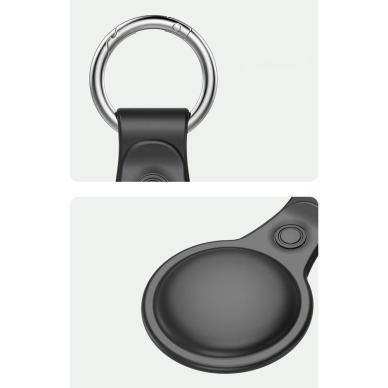 Dux Ducis 4pcs set Silikoninis flexible cover keychain loop Dėklas skirtas Apple AirTag (Juodas / Žalias / Rožinis / Mėlynas) 14