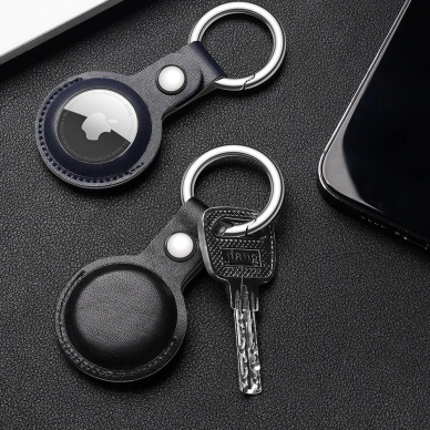 Dux Ducis 4pcs set Silikoninis flexible cover keychain loop Dėklas skirtas Apple AirTag (Juodas / Žalias / Rožinis / Mėlynas) 16