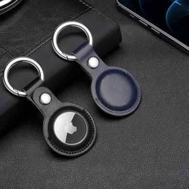 Dux Ducis 4pcs set Silikoninis flexible cover keychain loop Dėklas skirtas Apple AirTag (Juodas / Žalias / Rožinis / Mėlynas) 17