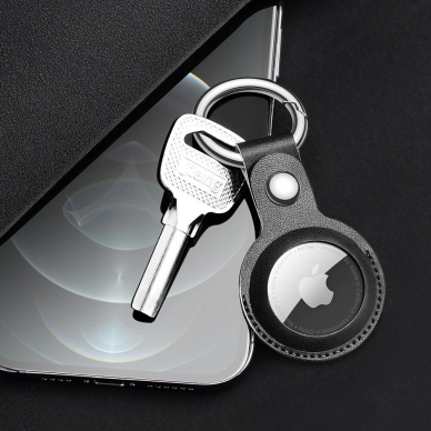Dux Ducis 4pcs set Silikoninis flexible cover keychain loop Dėklas skirtas Apple AirTag (Juodas / Žalias / Rožinis / Mėlynas) 20