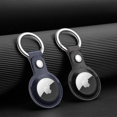Dux Ducis 4pcs set Silikoninis flexible cover keychain loop Dėklas skirtas Apple AirTag (Juodas / Žalias / Rožinis / Mėlynas) 21