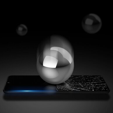 Ekrano Apsauginis Stiklas Su Rėmeliu (tinka su dėklu) Dux Ducis 9D Tempered Glass Tough Samsung Galaxy A22 4G Juodas 6