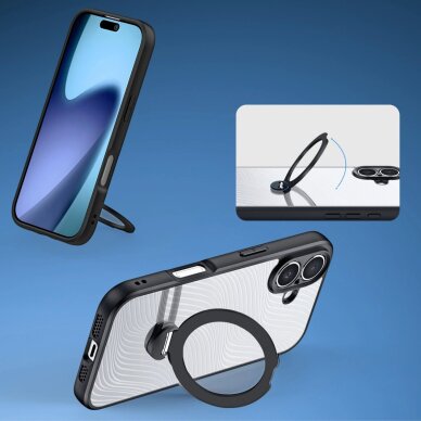 iPhone 17 Dux Ducis Aimo Mag dėklas su magnetiniu žiedu ir stovu – juodas 3 iPhone 17 Dux Ducis Aimo Mag dėklas su magnetiniu žiedu ir stovu – juodas 3