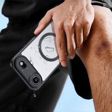 iPhone 17 Air Dux Ducis Aimo Mag dėklas su magnetiniu žiedu – juodas 5