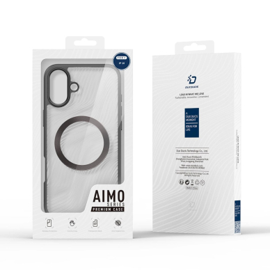 Dux Ducis Aimo Mag MagSafe dėklas iPhone 16 - Juodas 2 Dux Ducis Aimo Mag MagSafe dėklas iPhone 16 - Juodas 2