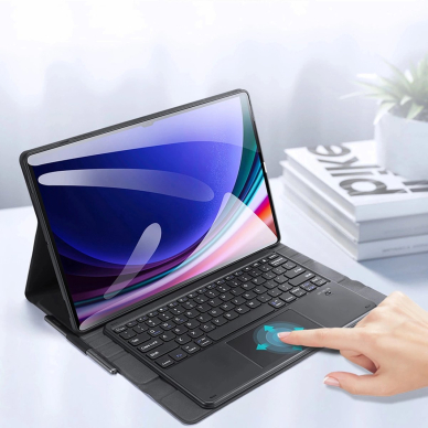 Samsung Tab S9 Ultra Dux Ducis Bluetooth Keyboard dėklas (TK Series) - juodas 1