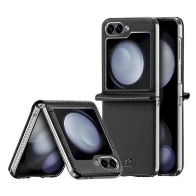 Dux Ducis Brill odinis dėklas Samsung Galaxy Z Flip 6 with flap and card slot - Juodas 1