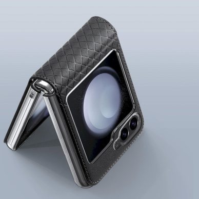 Dux Ducis Brill odinis dėklas Samsung Galaxy Z Flip 6 with flap and card slot - Juodas 4 Dux Ducis Brill odinis dėklas Samsung Galaxy Z Flip 6 with flap and card slot - Juodas 4