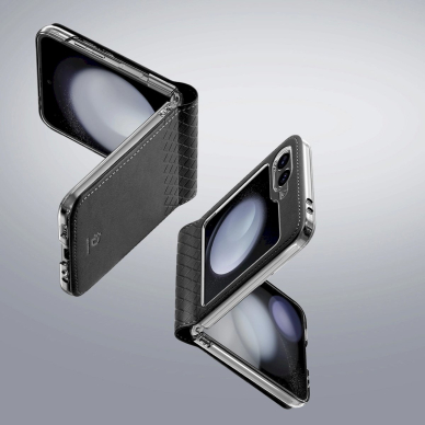 Dux Ducis Brill odinis dėklas Samsung Galaxy Z Flip 6 with flap and card slot - Juodas 6 Dux Ducis Brill odinis dėklas Samsung Galaxy Z Flip 6 with flap and card slot - Juodas 6