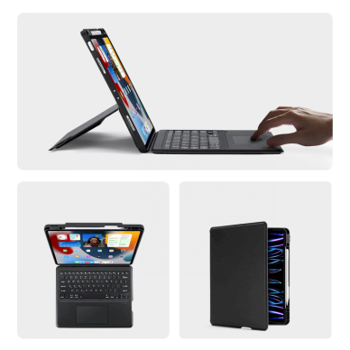 Dux Ducis DK Series Bluetooth Dėklas klaviatūra Apple iPad Pro 12.9 (2020/2021/2022) - Juodas 7
