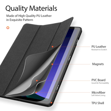 Dux Ducis Domo flip and smart sleep Dėklas Samsung Galaxy Tab S9 - juodas 6 Dux Ducis Domo flip and smart sleep Dėklas Samsung Galaxy Tab S9 - juodas 6