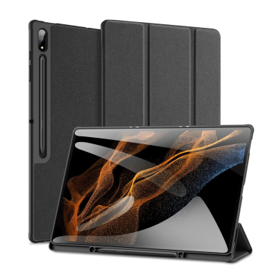 Dux Ducis Domo foldable cover skirtas tablet with Smart Sleep function Samsung Galaxy Tab S8/S9 Ultra stand Juodas 1