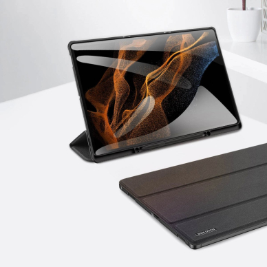 Dux Ducis Domo foldable cover skirtas tablet with Smart Sleep function Samsung Galaxy Tab S8/S9 Ultra stand Juodas 12