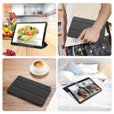 Dux Ducis Domo Samsung Galaxy Tab S9 FE Dėklas su stovu - Juodas 10 Dux Ducis Domo Samsung Galaxy Tab S9 FE Dėklas su stovu - Juodas 10