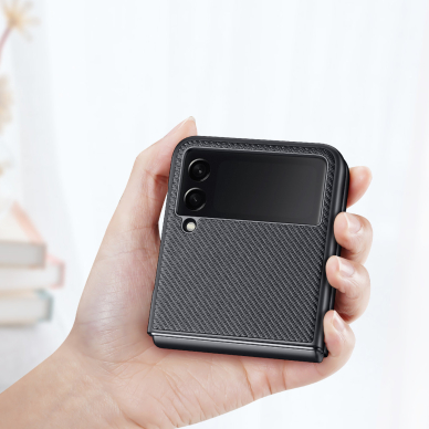 Dėklas Dux Ducis Fino Samsung Galaxy Z Flip 3 Juodas 2