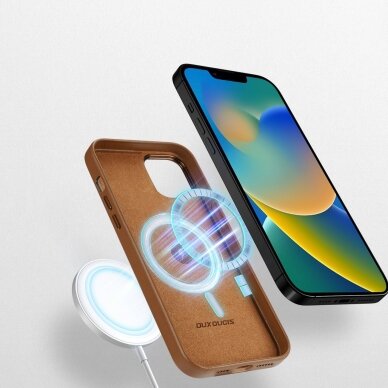 Dėklas Dux Ducis Grit Leather Case for iPhone 14 Plus Rudas 5 Dėklas Dux Ducis Grit Leather Case for iPhone 14 Plus Rudas 5