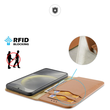 Dėklas Dux Ducis Hivo case with flap and RFID blocker for Samsung Galaxy S24+ - Rudas 2 Dėklas Dux Ducis Hivo case with flap and RFID blocker for Samsung Galaxy S24+ - Rudas 2