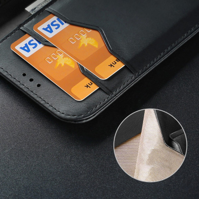 Dux Ducis Hivo dėklas iPhone 16E su atverčiamu dangteliu ir RFID apsauga - juodas 13