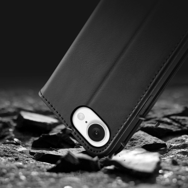 Dux Ducis Hivo dėklas iPhone 16E su atverčiamu dangteliu ir RFID apsauga - juodas 14