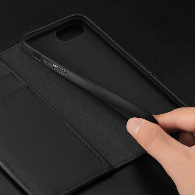 Dux Ducis Hivo dėklas iPhone 16E su atverčiamu dangteliu ir RFID apsauga - juodas 15