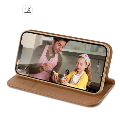 Dux Ducis Hivo dėklas iPhone 16E su atverčiamu dangteliu ir RFID apsauga - rudas 6 Dux Ducis Hivo dėklas iPhone 16E su atverčiamu dangteliu ir RFID apsauga - rudas 6