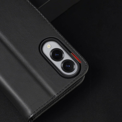 Samsung Galaxy S25 Edge – Dux Ducis Hivo dėklas su atvartu ir RFID apsauga - Juodas 13
