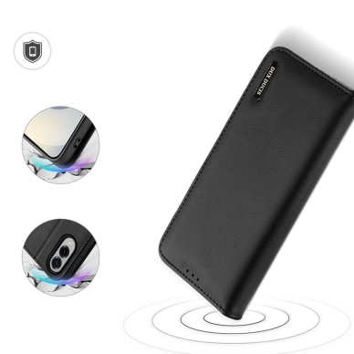 Samsung Galaxy S25 Edge – Dux Ducis Hivo dėklas su atvartu ir RFID apsauga - Juodas 4