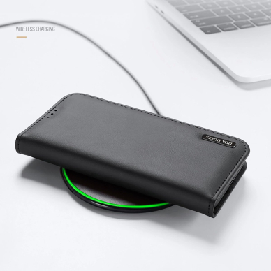 Samsung Galaxy S25 Edge – Dux Ducis Hivo dėklas su atvartu ir RFID apsauga - Juodas 8