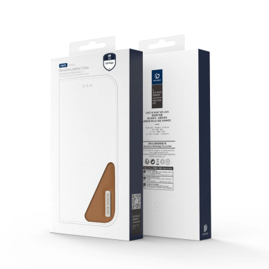 Samsung Galaxy S25 Edge – Dux Ducis Hivo dėklas su atvartu ir RFID apsauga - Rudas 7