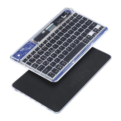 Nešiojamojo kompiuterio / planšetės / telefono klaviatūra Dux Ducis Keyboard (CK serija) belaidė – skaidri 1