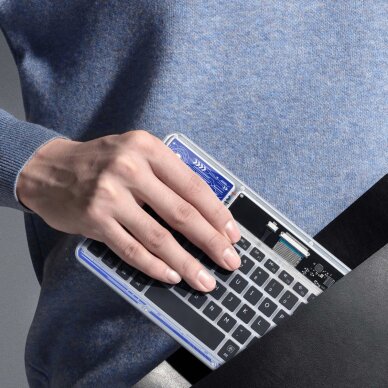 Nešiojamojo kompiuterio / planšetės / telefono klaviatūra Dux Ducis Keyboard (CK serija) belaidė – skaidri 10