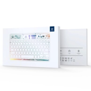 Nešiojamojo kompiuterio / planšetės / telefono klaviatūra Dux Ducis Keyboard (CK serija) belaidė – skaidri 11
