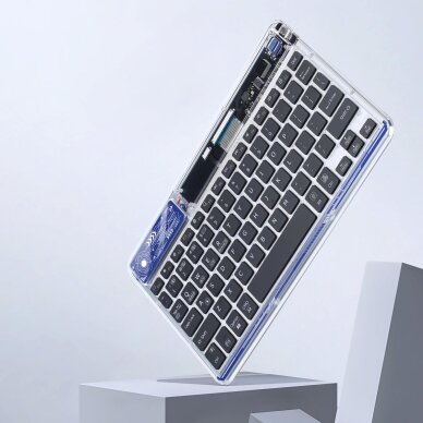 Nešiojamojo kompiuterio / planšetės / telefono klaviatūra Dux Ducis Keyboard (CK serija) belaidė – skaidri 2