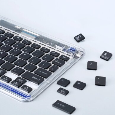 Nešiojamojo kompiuterio / planšetės / telefono klaviatūra Dux Ducis Keyboard (CK serija) belaidė – skaidri 6
