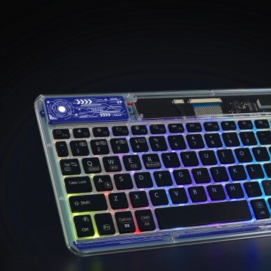 Nešiojamojo kompiuterio / planšetės / telefono klaviatūra Dux Ducis Keyboard (CK serija) belaidė – skaidri 9