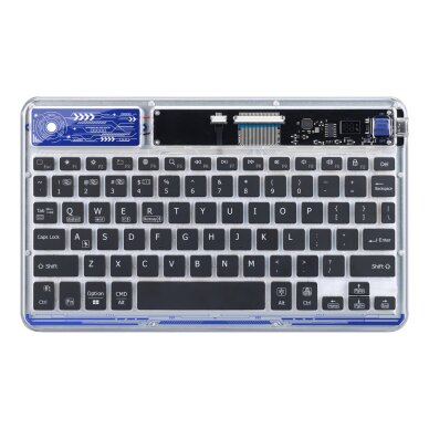Nešiojamojo kompiuterio / planšetės / telefono klaviatūra Dux Ducis Keyboard (CK serija) belaidė – skaidri Nešiojamojo kompiuterio / planšetės / telefono klaviatūra Dux Ducis Keyboard (CK serija) belaidė – skaidri