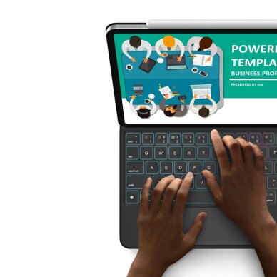 iPad Pro 11" 2024 dėklas Dux Ducis Keyboard (MK serija) su Bluetooth klaviatūra – juodas 10