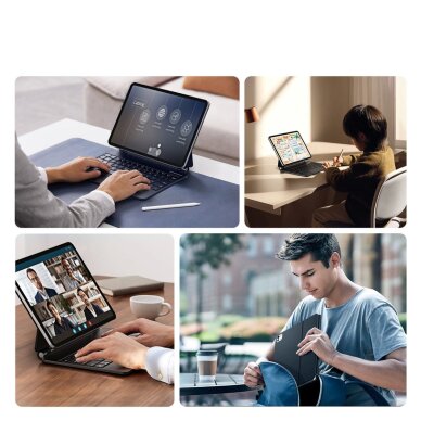 iPad Pro 11" 2024 dėklas Dux Ducis Keyboard (MK serija) su Bluetooth klaviatūra – juodas 5