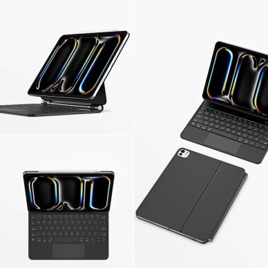 iPad Pro 11" 2024 dėklas Dux Ducis Keyboard (MK serija) su Bluetooth klaviatūra – juodas 6