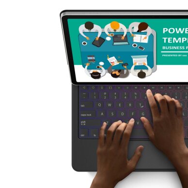Samsung Galaxy Tab S9+ / S8+ / S7+ dėklas Dux Ducis Keyboard (MK serija) su Bluetooth klaviatūra – juodas 12