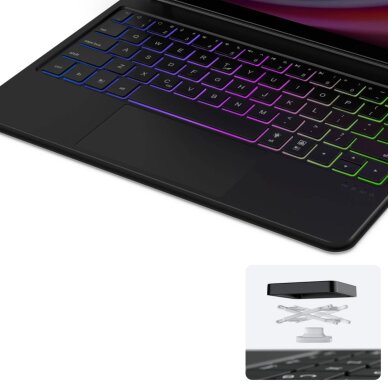 Samsung Galaxy Tab S9 / S8 / S7 dėklas Dux Ducis Keyboard (MK serija) su Bluetooth klaviatūra – juodas 10