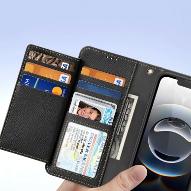iPhone 16e – Dux Ducis Lawa odinis dėklas su nuimama magnetine pinigine - Juodas 7 iPhone 16e – Dux Ducis Lawa odinis dėklas su nuimama magnetine pinigine - Juodas 7